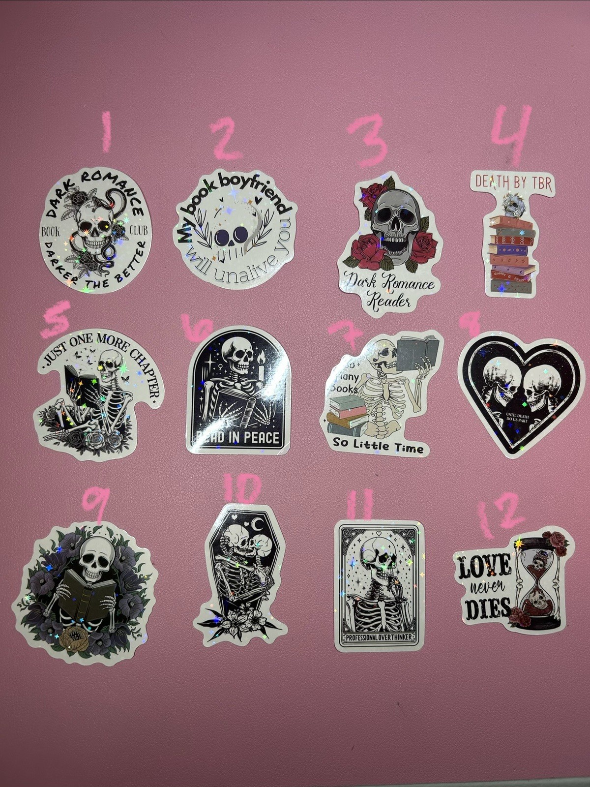 Skeleton Reading / Book Stickers