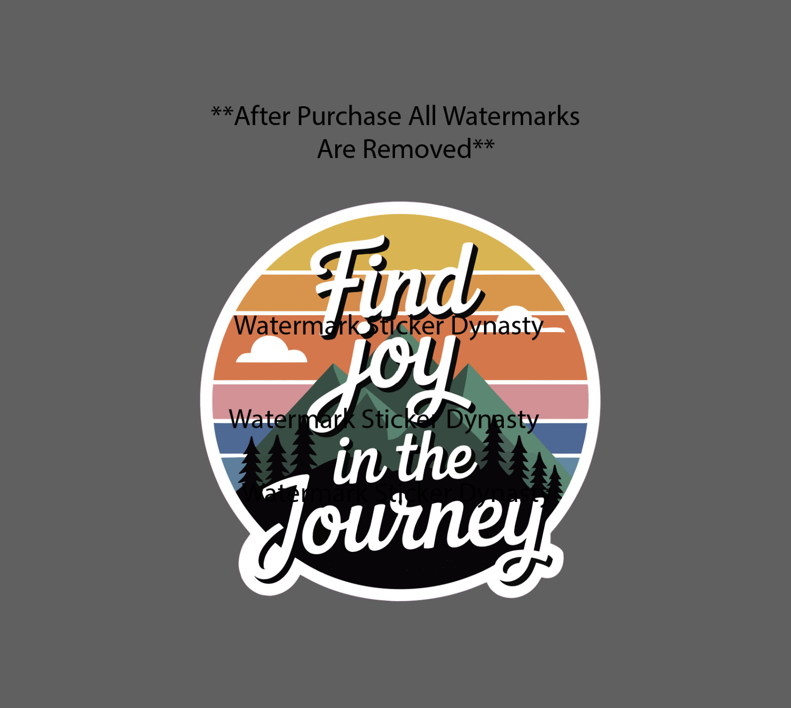 Find Joy In The Journey Sticker Waterproof Decal Outdoor Travel Quote Gift NEW