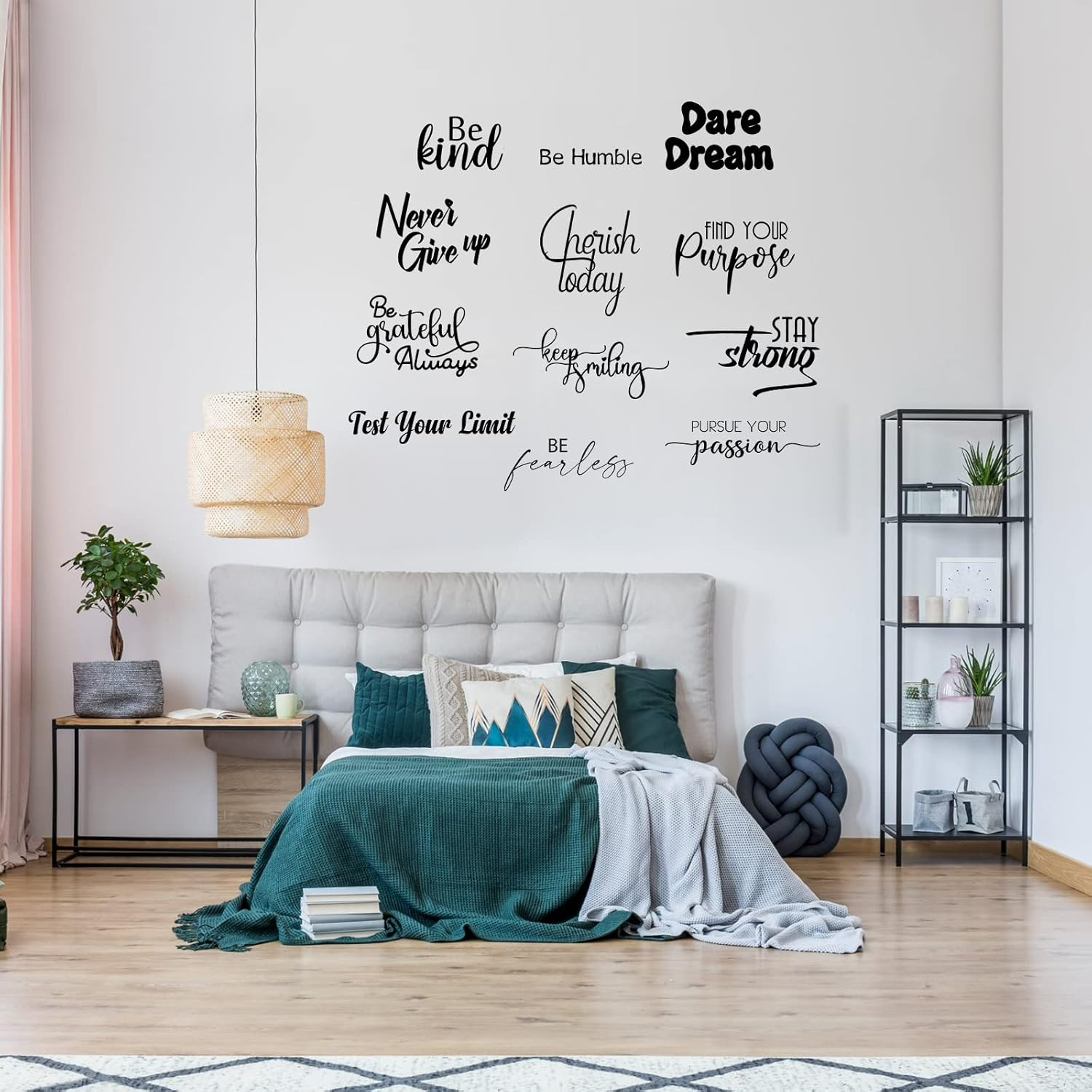 12 Pcs Inspirational Quotes Wall Decals Peel and Stick Vinyl Mirror Stickers Mot