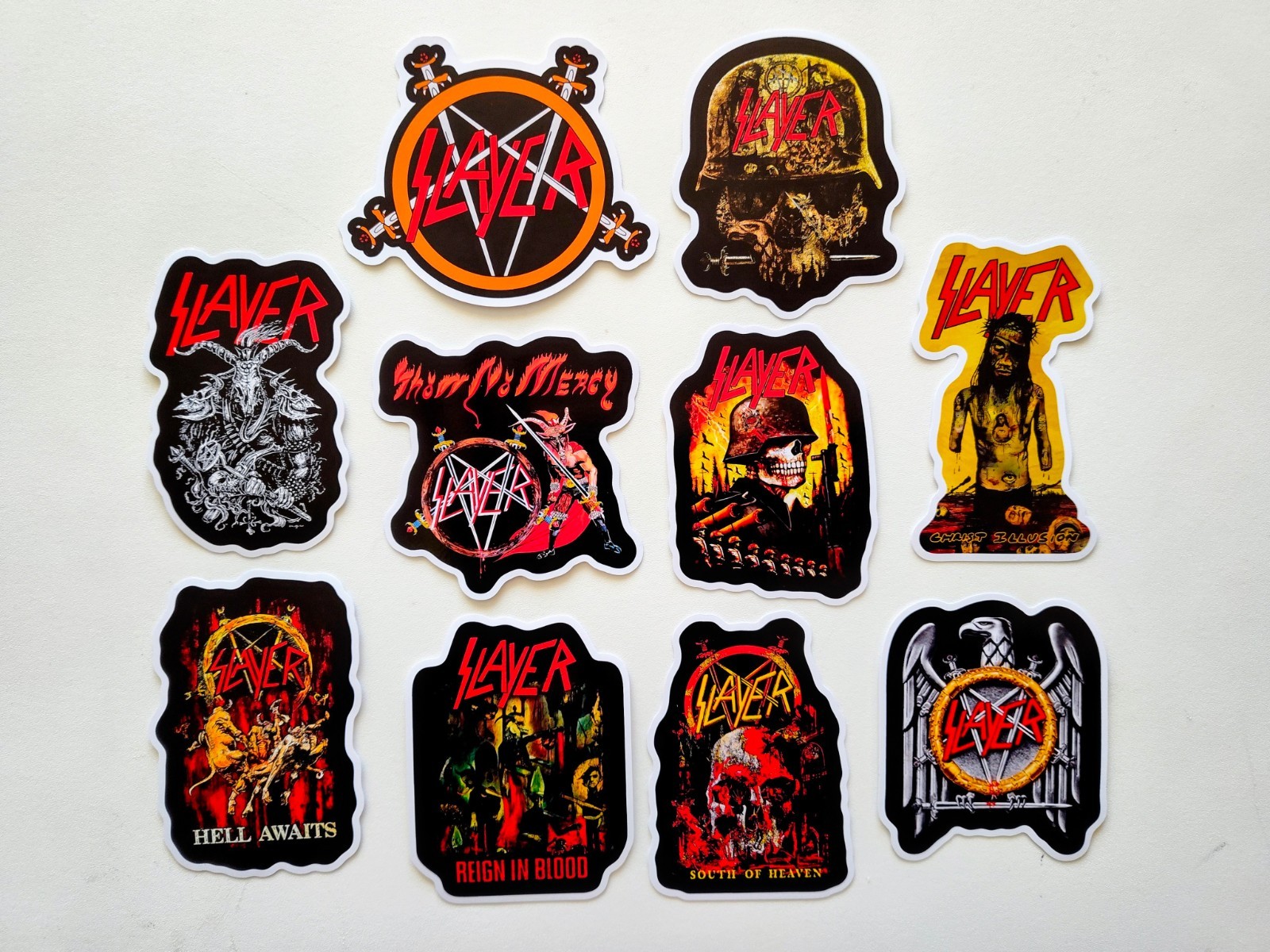 Slayer Vinyl Sticker Lot (10 Stickers) thrash metal death deicide morbid angel