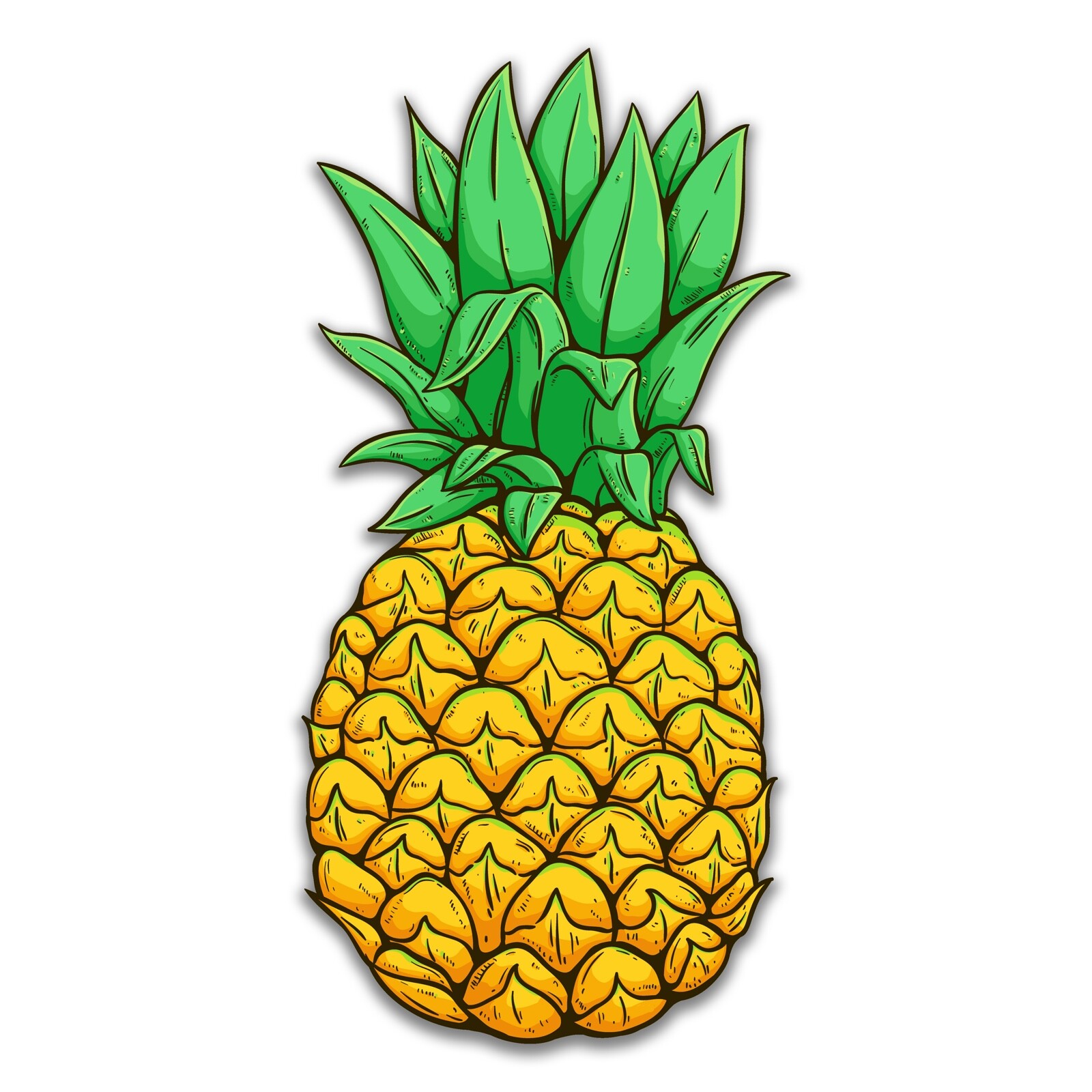 Best Pineapple Sticker Tropical Fruit Aloha Vinyl Decal Car Truck Laptop Window