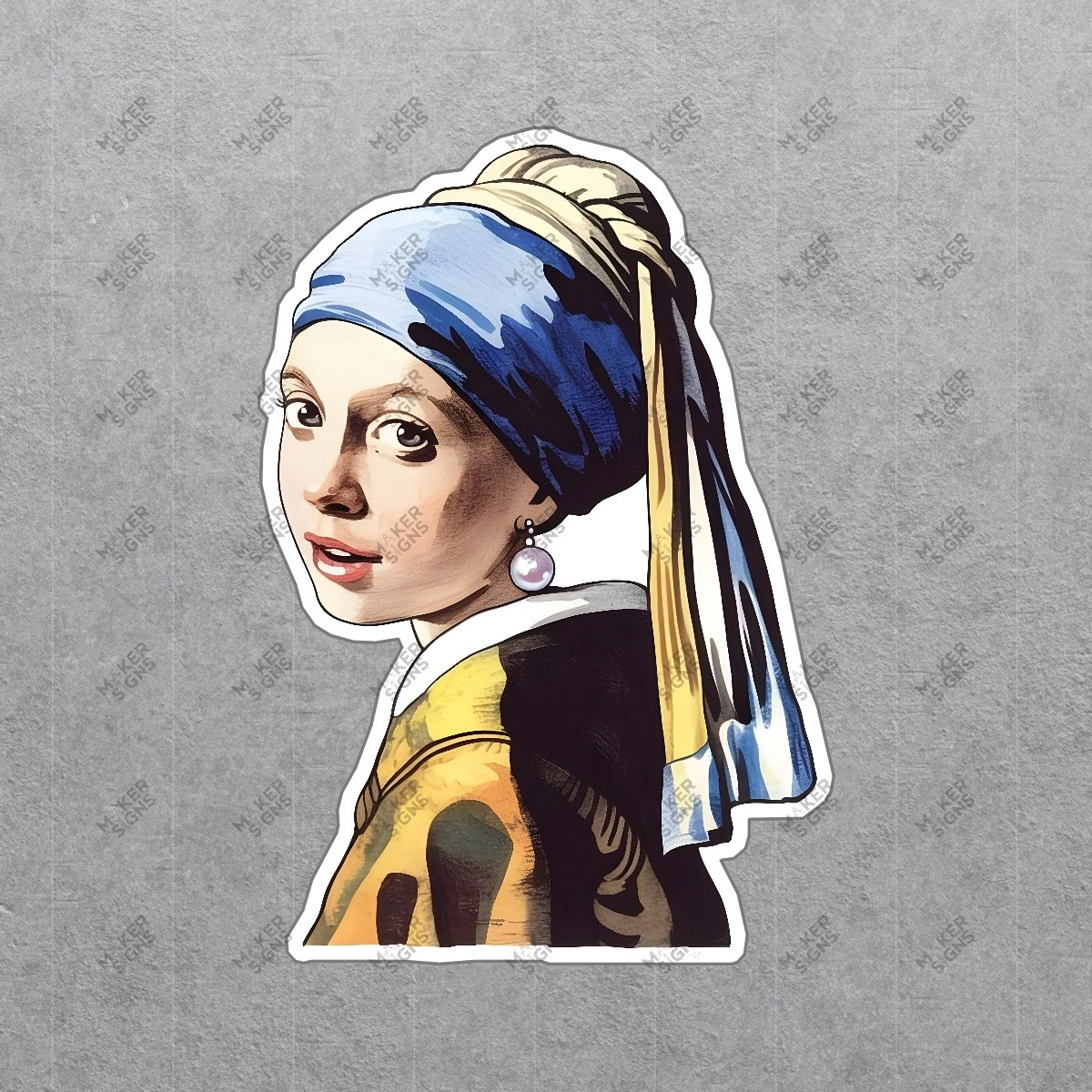 Girl with a Pearl Earring Inspired Art Print Iconic Young Girl in #7529