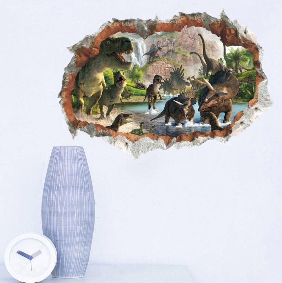 3D dinosaur Jurassic Removable Wall Stickers Decal Kids bed room Home Decor USA