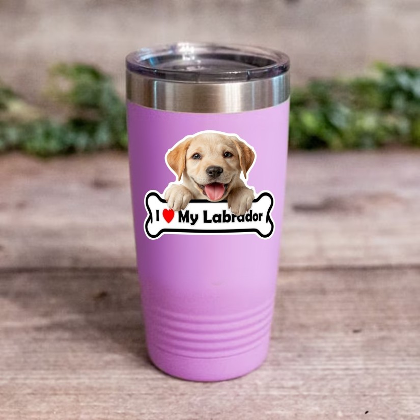 I Love my Labrador, Sticker, Peel N' Stick, Different Sizes