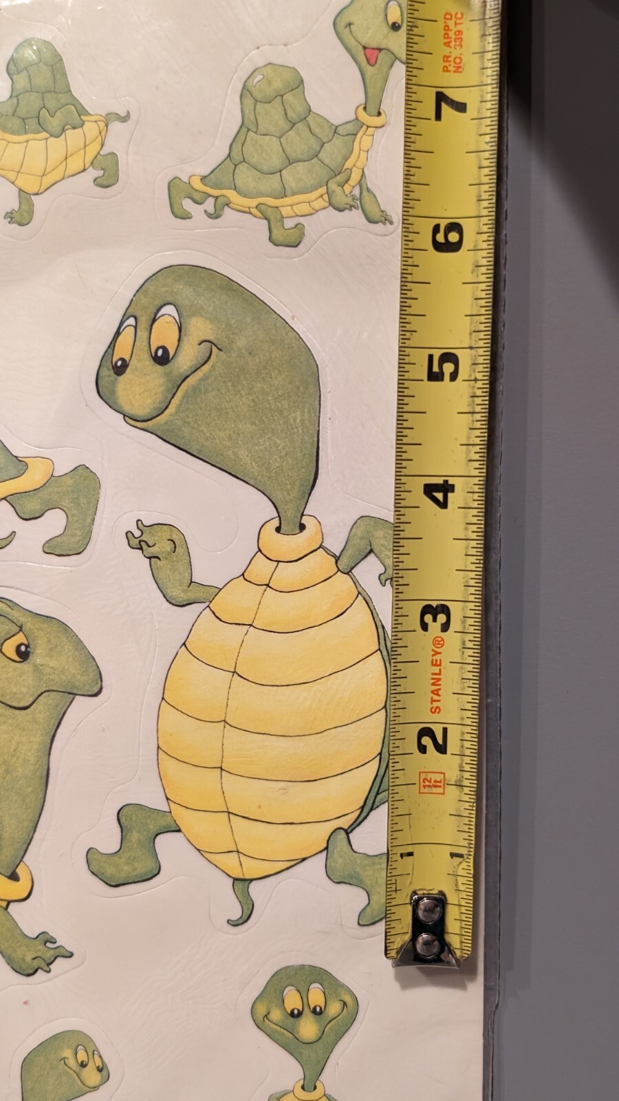 NOS Goldi Turtle Vinyl Stickers Aufkleber Made in Germany Vintage RARE 8 x 13