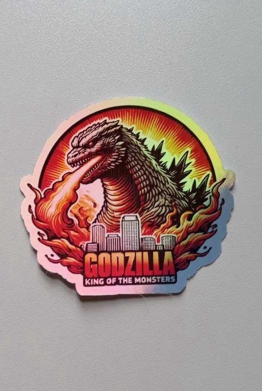 Godzilla King Of The Monsters 3 Inch Waterproof Vinyl Holographic Sticker
