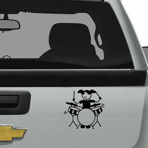 Drummer Silhouette Music Decal Sticker for Wondow Wall Door Auto Macbook Laptop