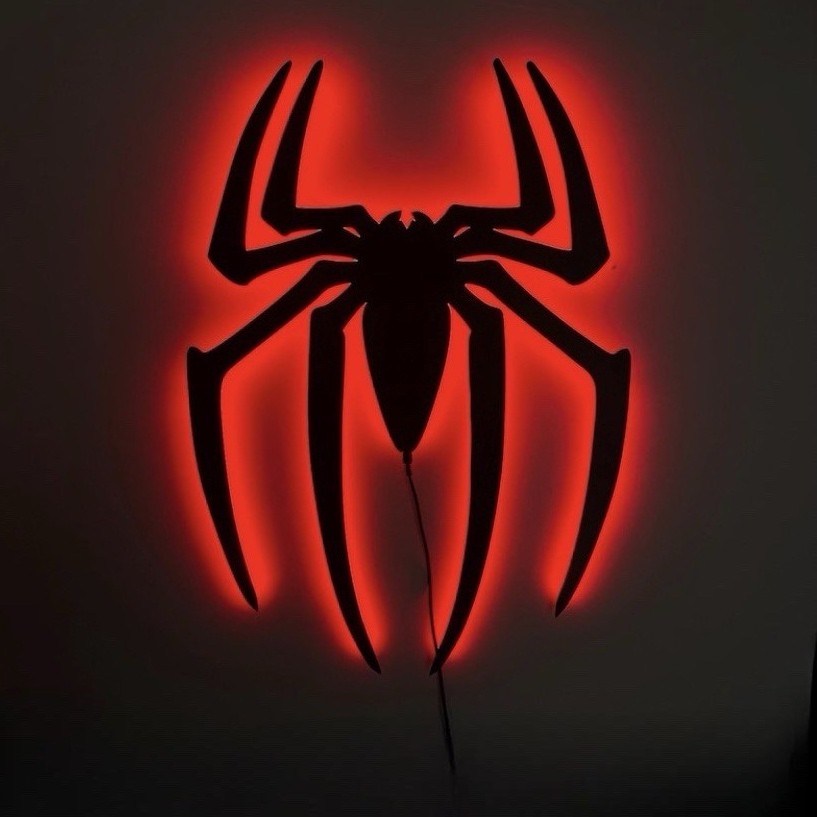 Spider-Man Wood Wall Decor Red Black Superhero Vertical Decorative for Any Room
