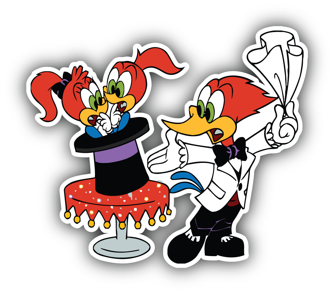 Woody Woodpecker Cartoon Magic Sticker Bumper Decal – "SIZES"