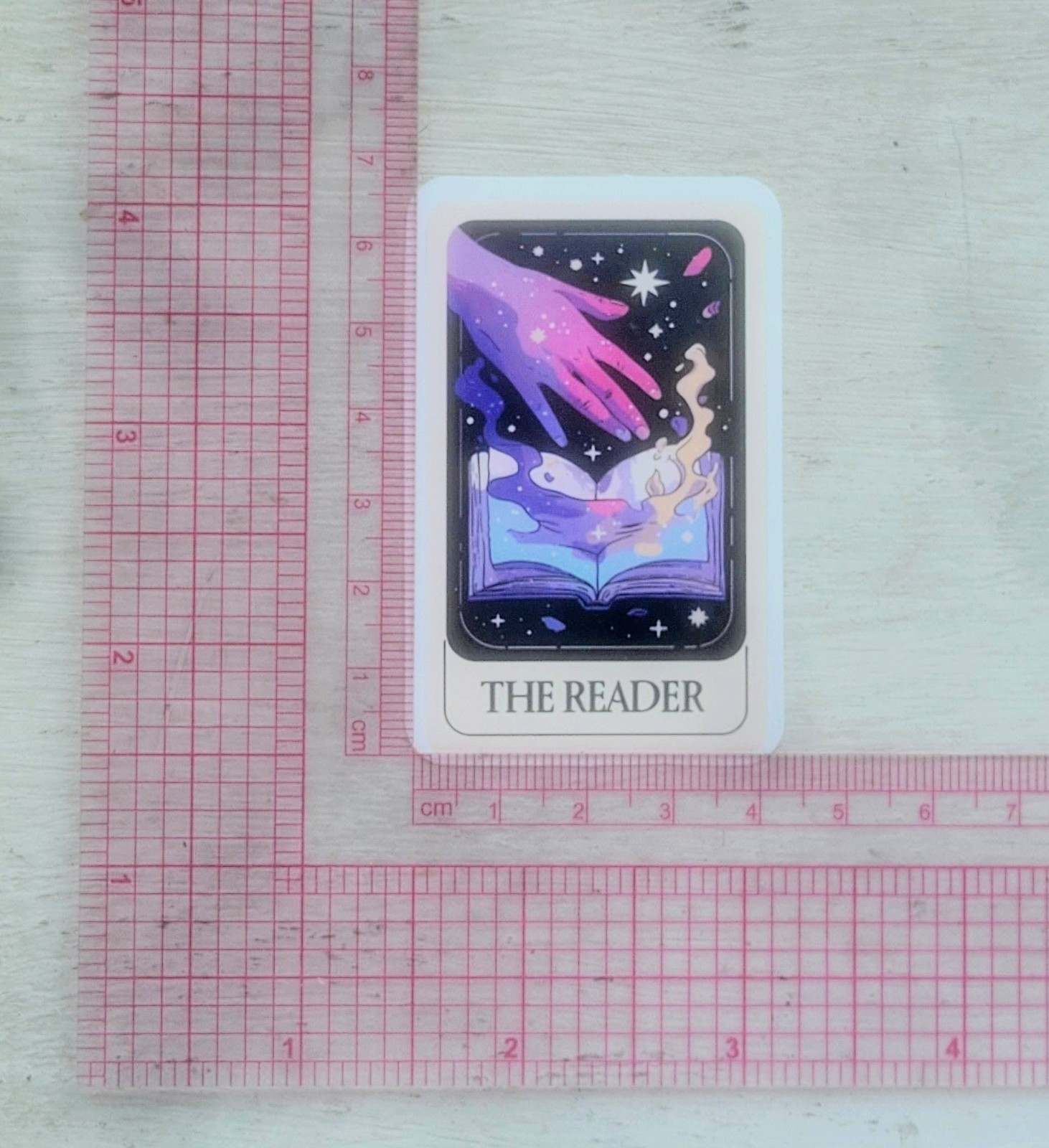 Haunted Active Spirit Creepy Scary Tarot Card The Reader Purple Sticker 1 Pc