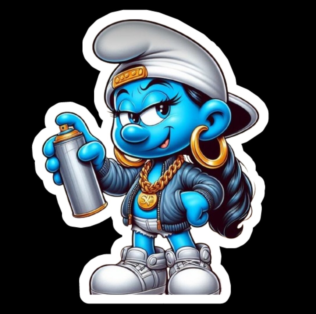 Smurfs 3.5 Inch Vinyl Sticker Decal UV & Waterproof indoor/outdoor