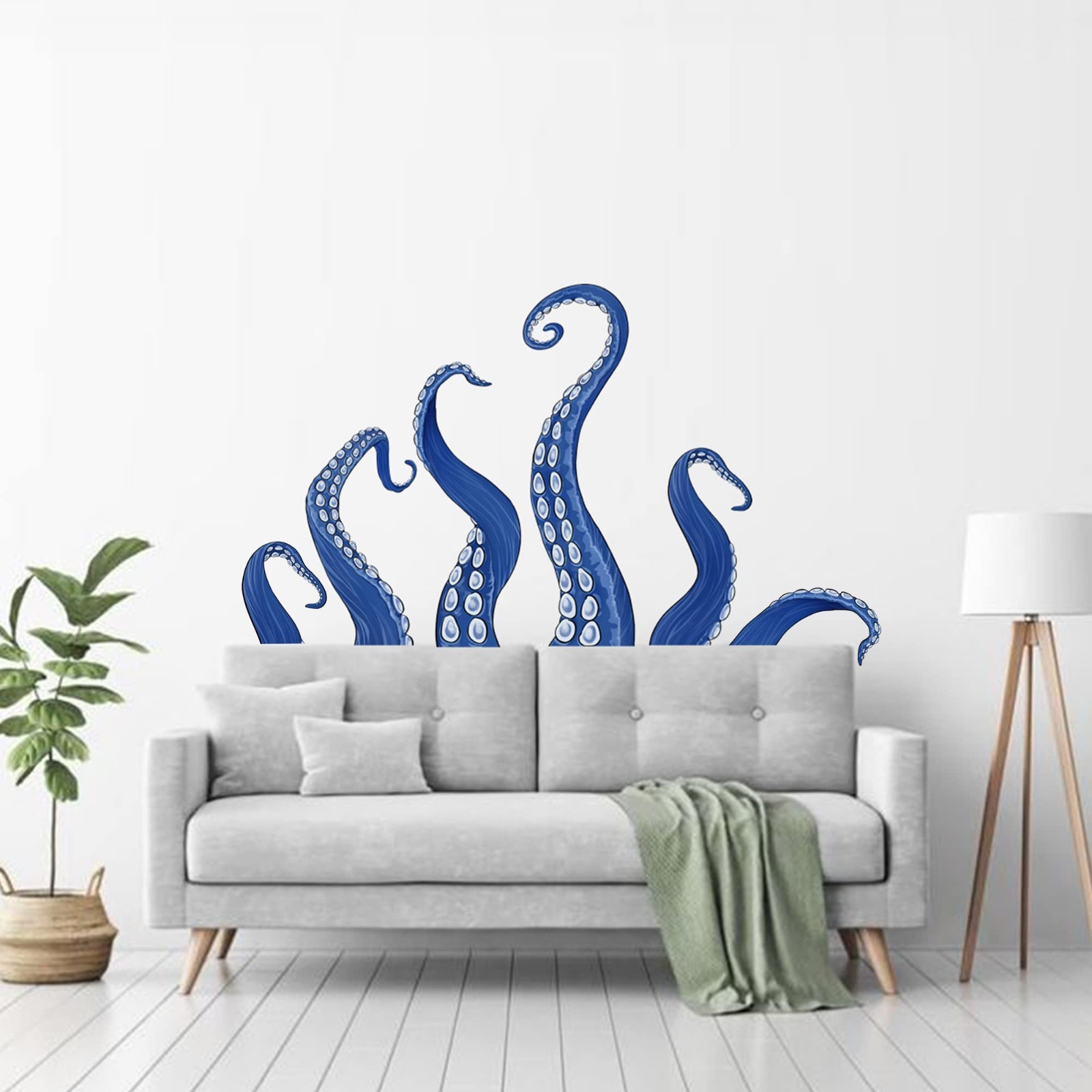 Kraken Octopus Wall Decals – Tentacle Art Stickers for Bathroom & Living Room De