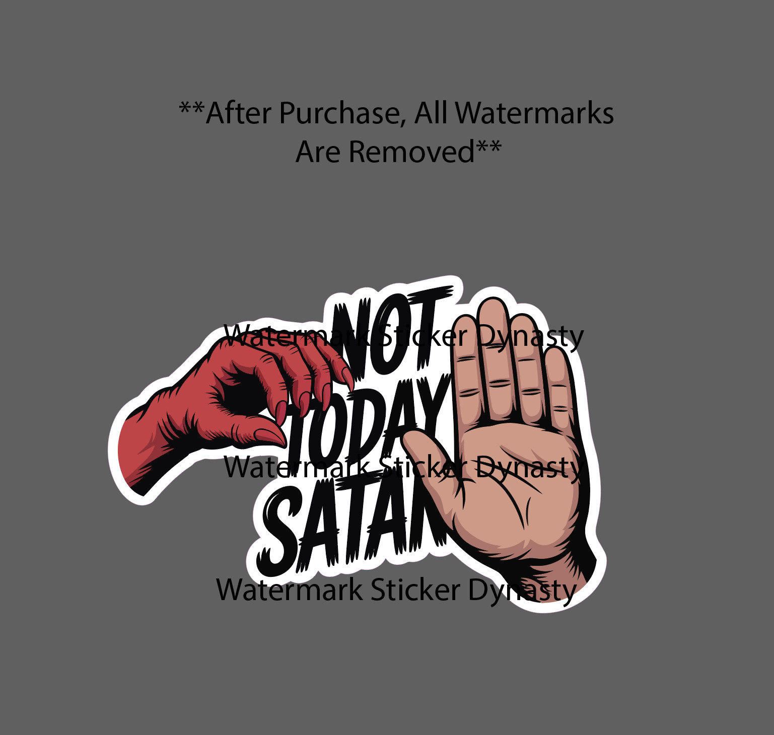 Not Today Satan Sticker Waterproof Decal Devil Quote Funny Humor Gift NEW