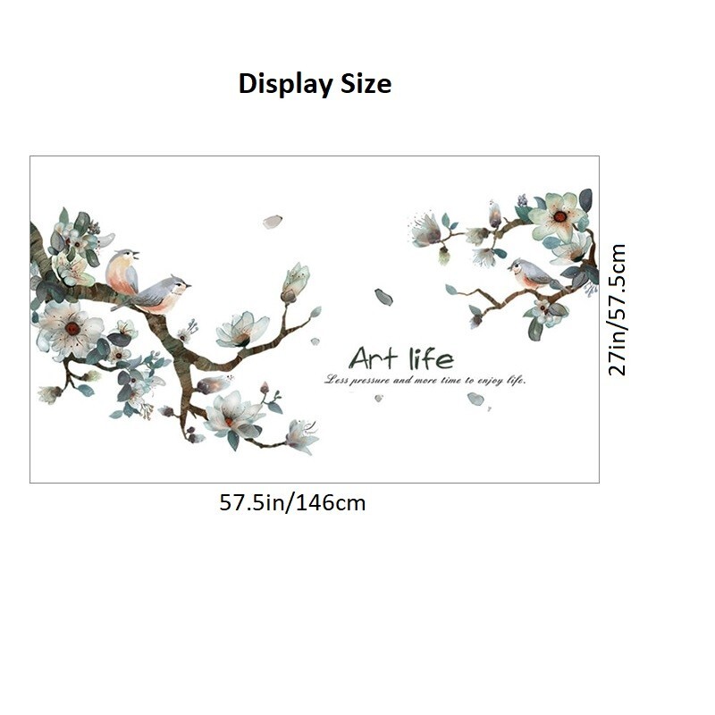 Removable Flower Decal Tree Branch Birds Wall Sticker Vinyl Mural Art Home Decor