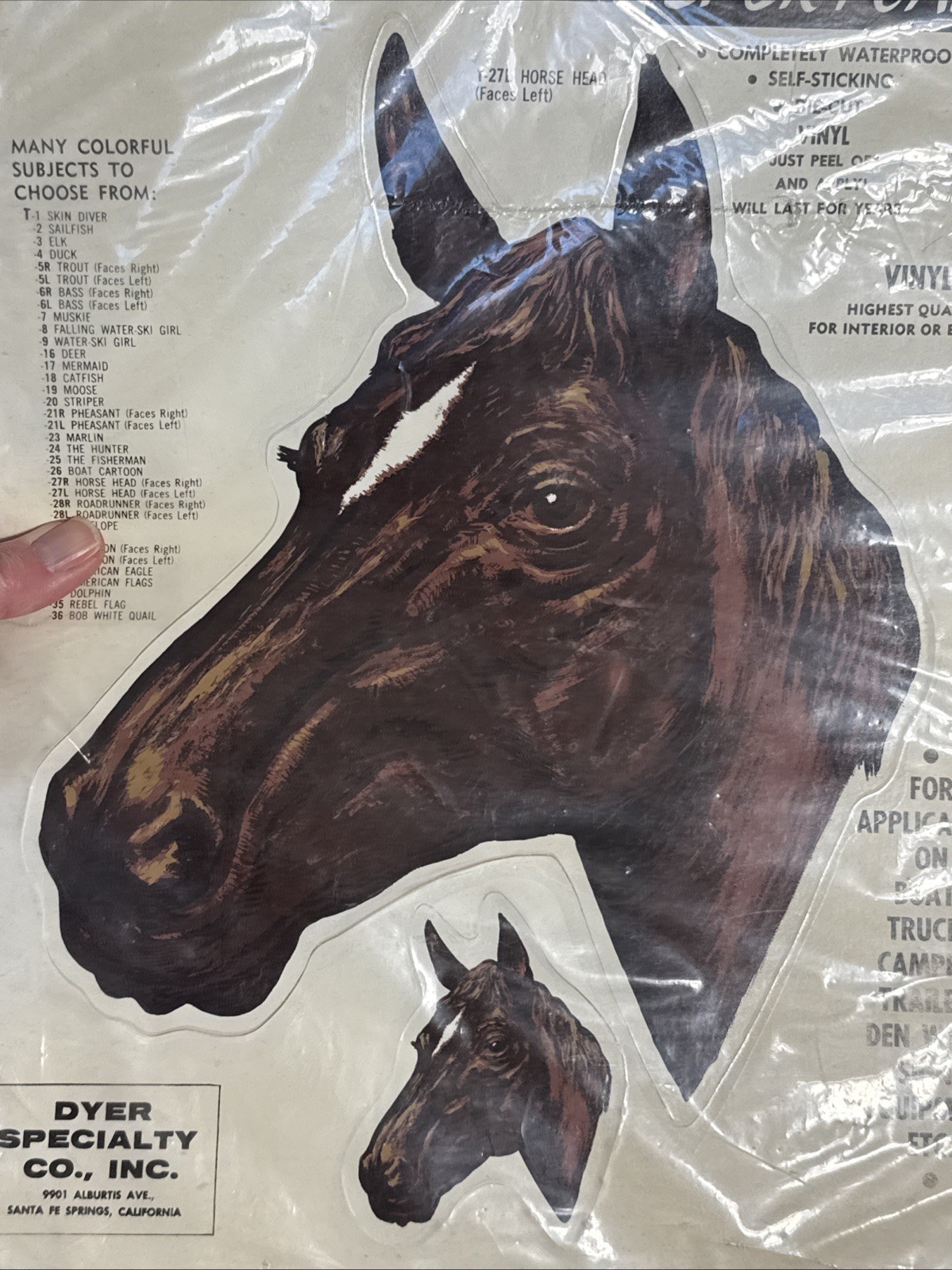 Lot of 4 Vintage 1960s 70s NOS Die Cut HORSE Decals Meyercord Equestrian Decor