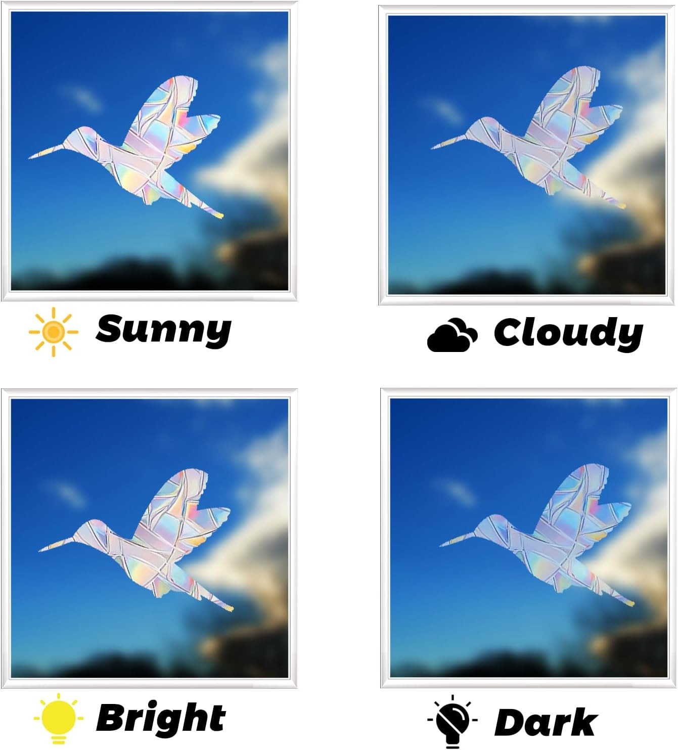 72 Pcs Window Decals to Prevent Bird Strikes – Anti-Collision Window Stickers fo
