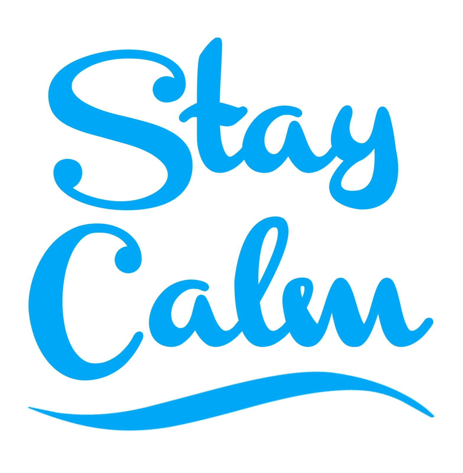 Stay Calm Sticker – Relax Words Phrases Decal – Choose Color Size