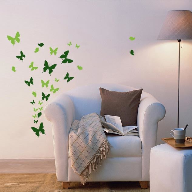 Up to 53 Butterfly Bedroom Bathroom Kitchen Wall Art Stickers Kids Decals 4Sizes