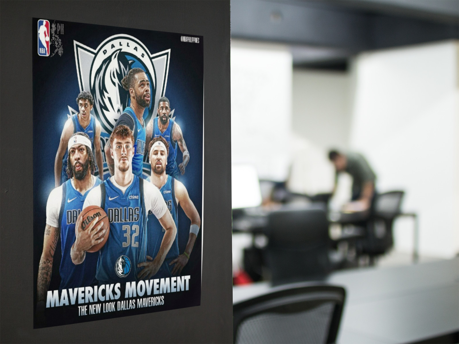 Dallas Basketball Fan Wall Vinyl Graphic Poster Print Removable Adhesive Decor