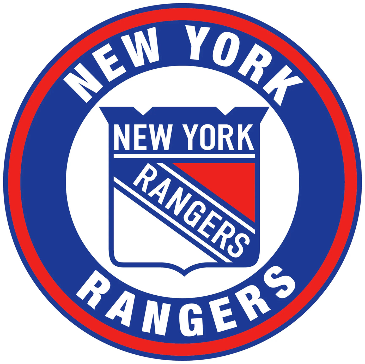 New York Blue Red Hockey Weather Resistant Vinyl Sticker/Decal 02