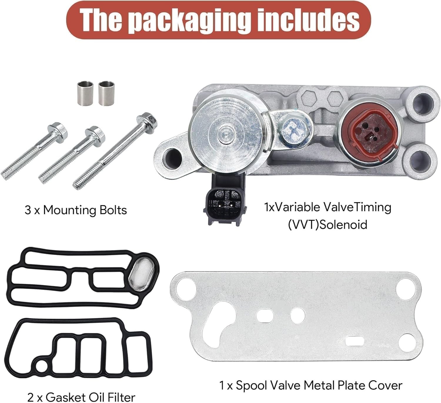 Solenoid Variable Valve Timing Solenoid Compatible with Honda Odyssey 2008-2017