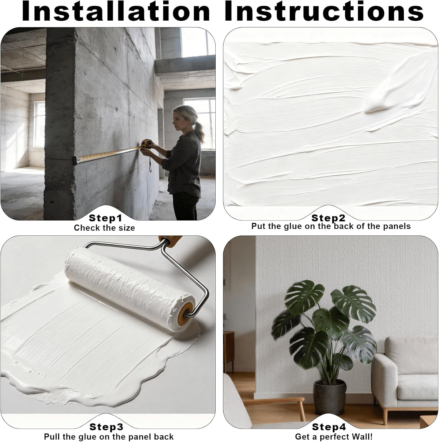 Realistic 3D Stone Wall Panel Sample – 7.9"x11.8" Peel and Stick for Easy DIY