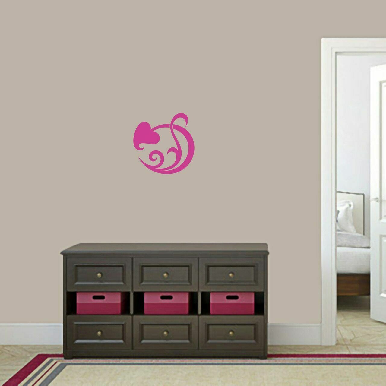 Circle Leaf Scroll Wall Decal – Shapes and Flowers Wall Art Accents Decals