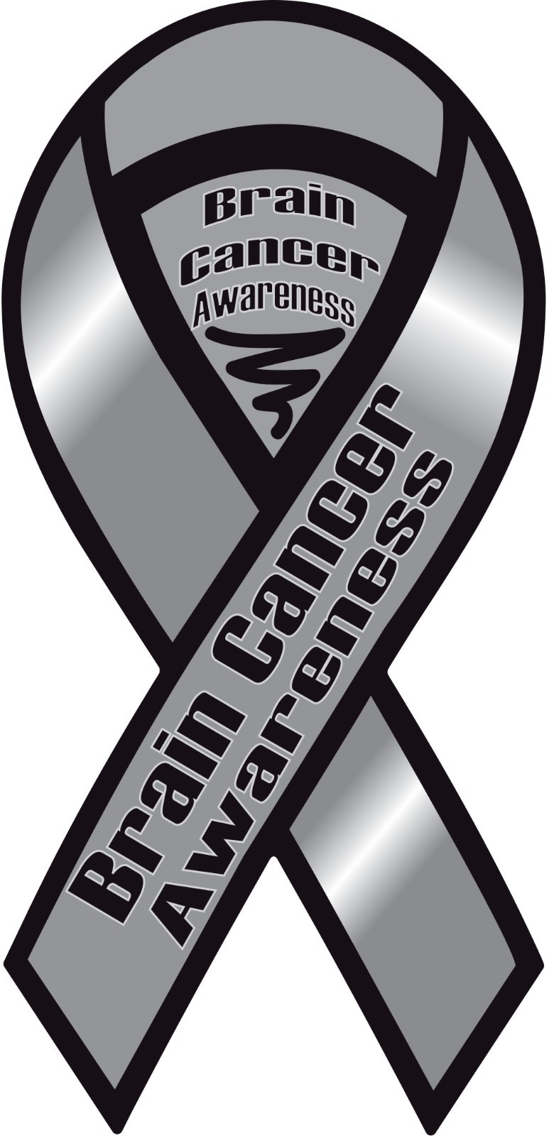 Brain Cancer Awareness Ribbon Vinyl Decal Sticker Choose Size Support