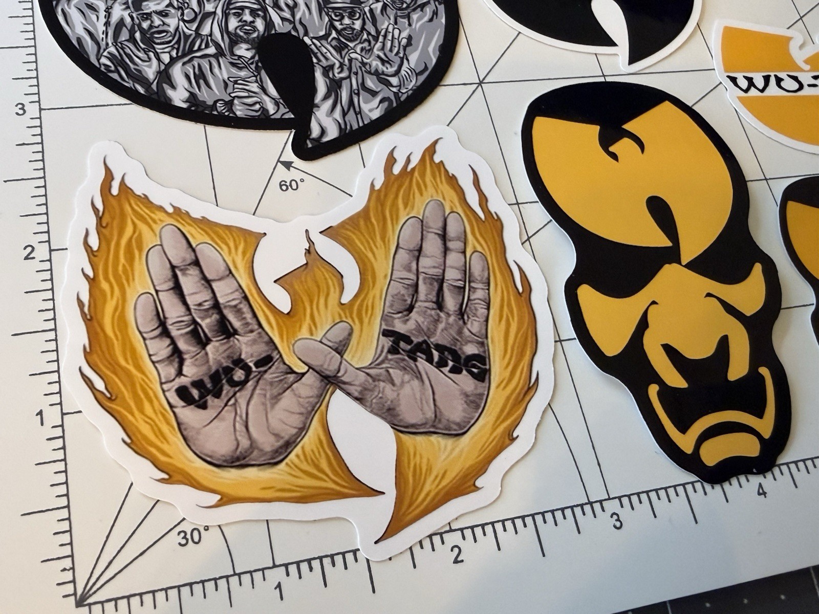 Wu Tang Clan Stickers 6 Sticker Lot