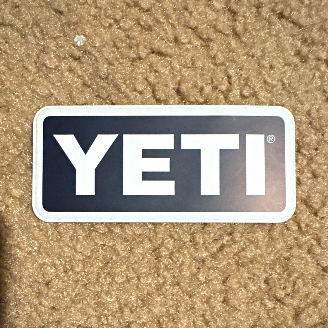 YETI Logo Rectangle Sticker Decal – Gray White Adult Logo Pattern