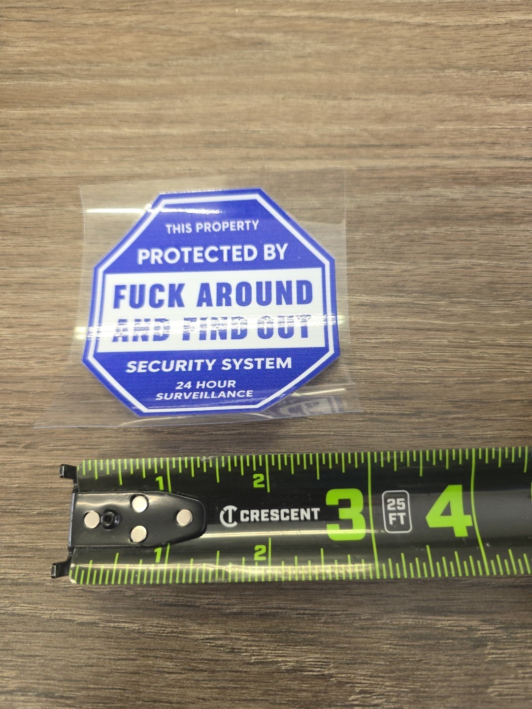 Security Warning Window UV DTF Decal Sticker Waterproof FAFO