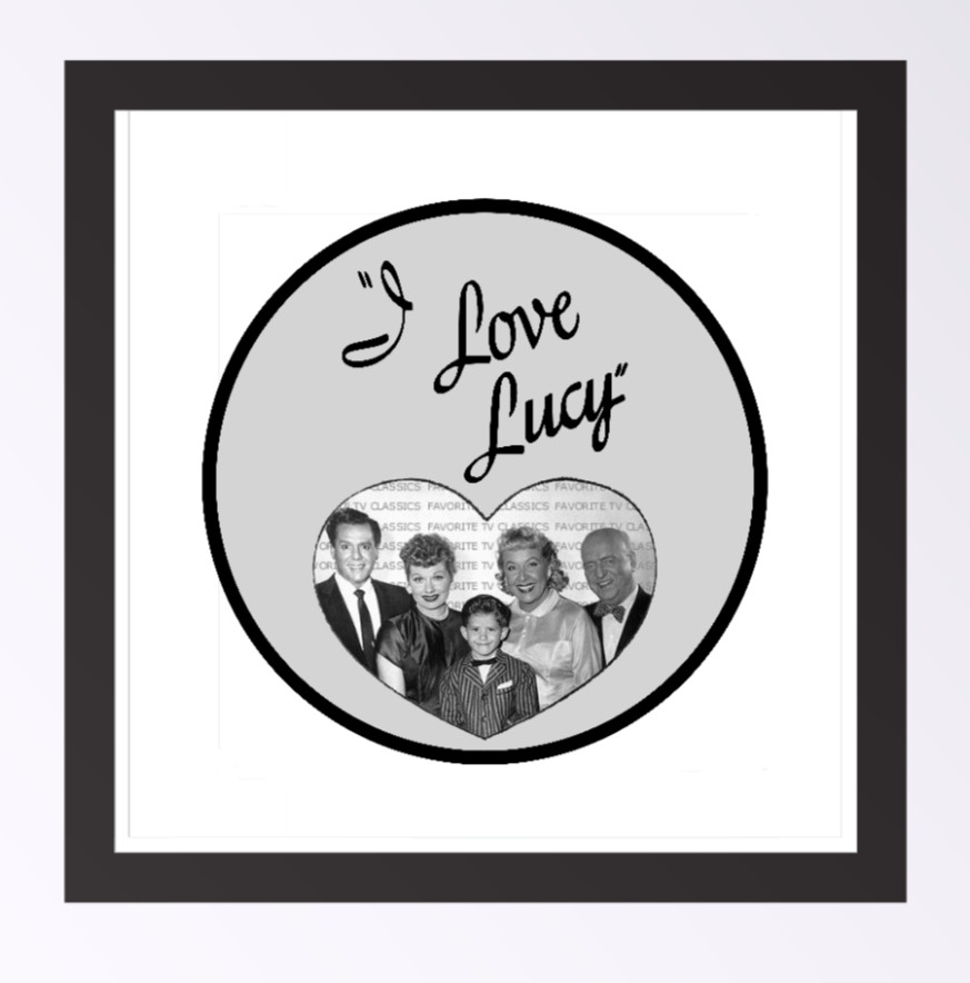 I Love Lucy B/W (Classic TV) Cast – 4" Vinyl Decal Handmade Car Laptop Decor Jar