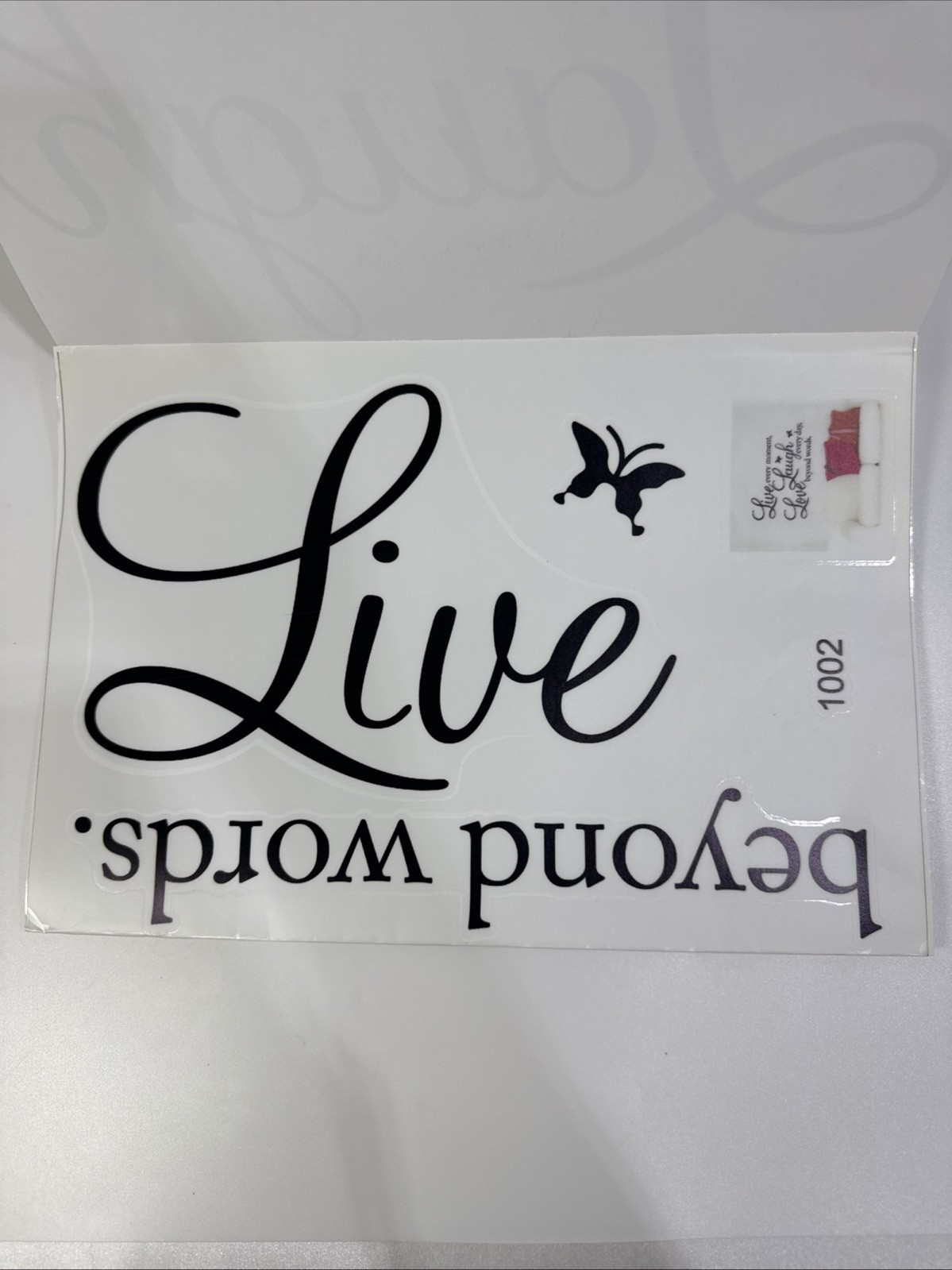 Live Every Moment,Laugh Every Day,Love Beyond Words,Wall Sticker Motivational