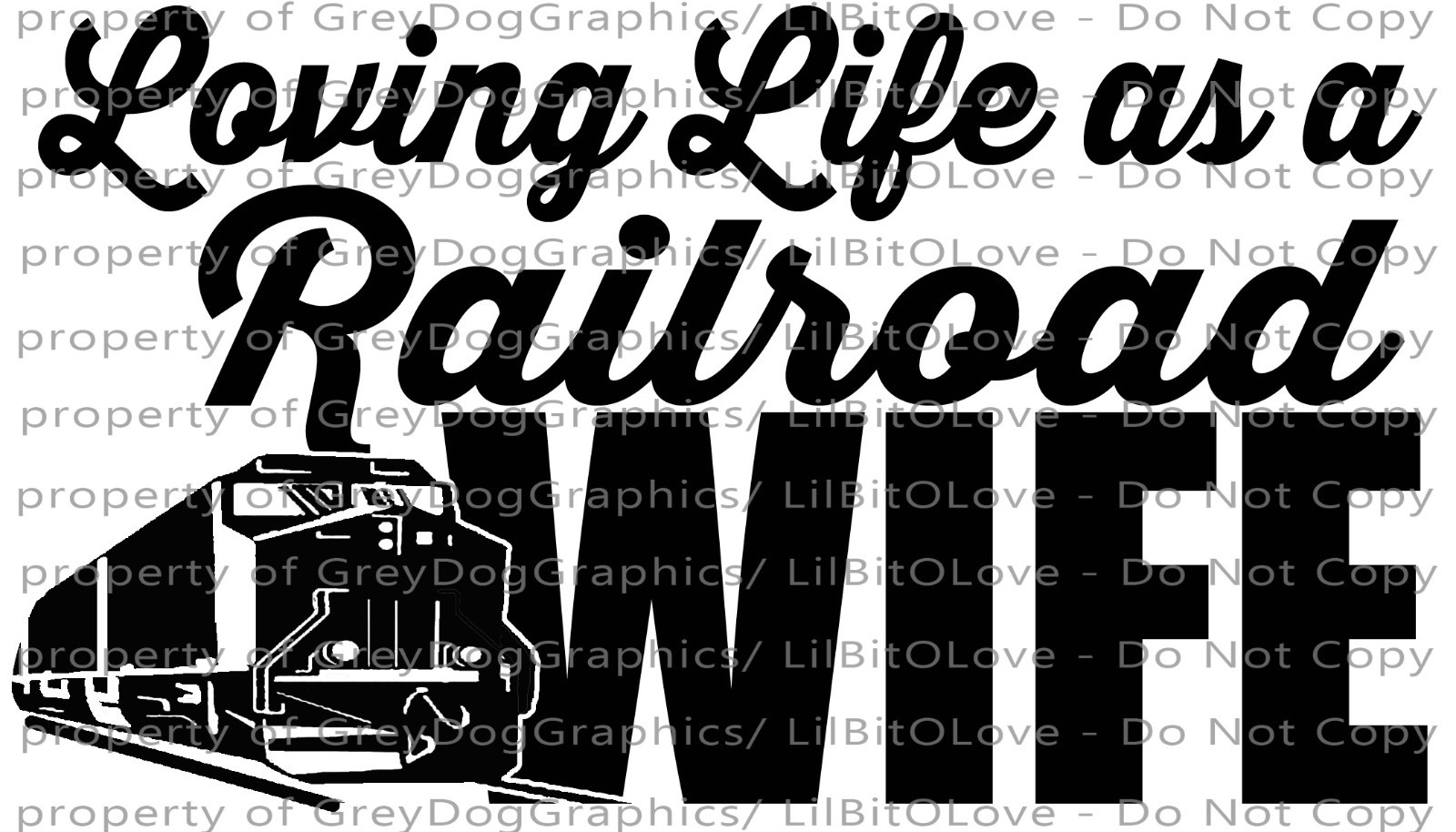 Loving Life as a Railroad Wife Vinyl Decal Sticker Railway Train Conductor Auto