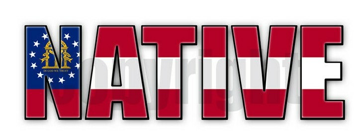Georgia Native Flag Stickers Flag Decals Stickers