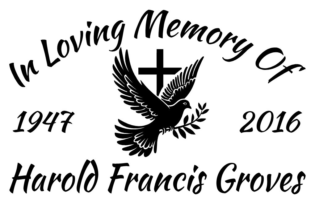 In Loving Memory Of – Dove Sticker Decal Window Cross Memorial Personalized #3