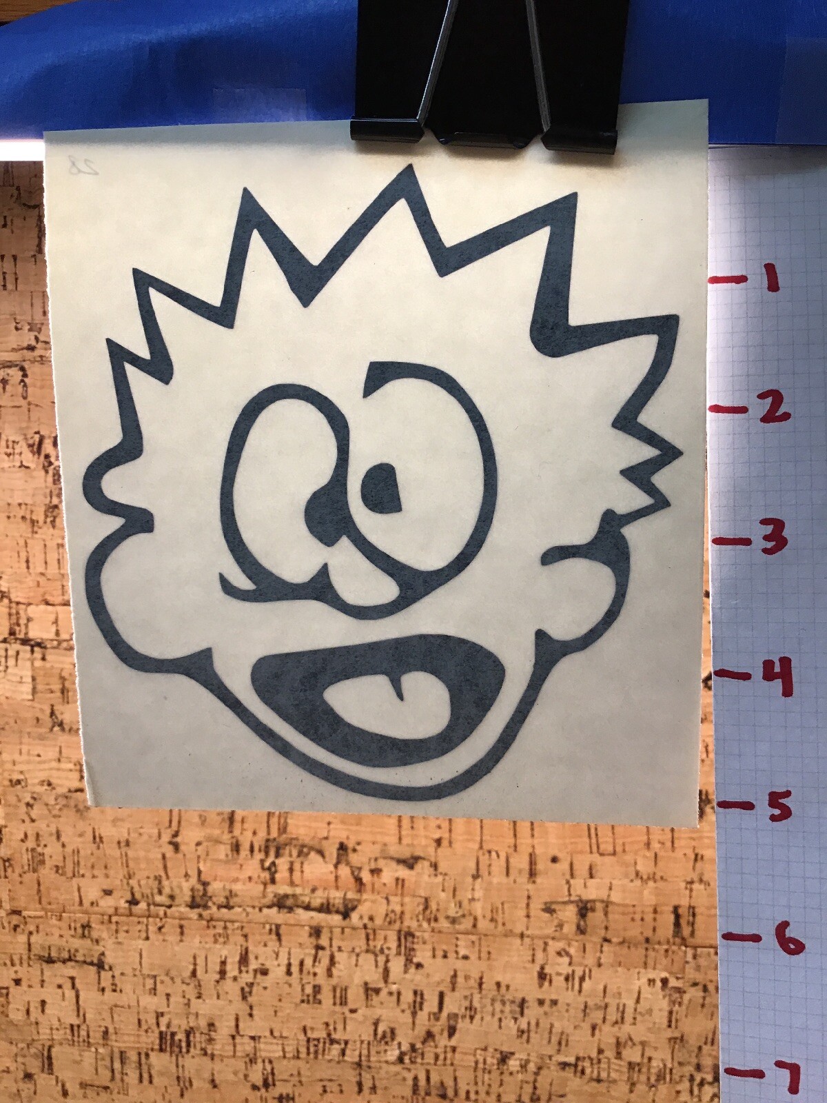 Calvin Crazy – Black – Vinyl Transfer Decal – Y7-1.25