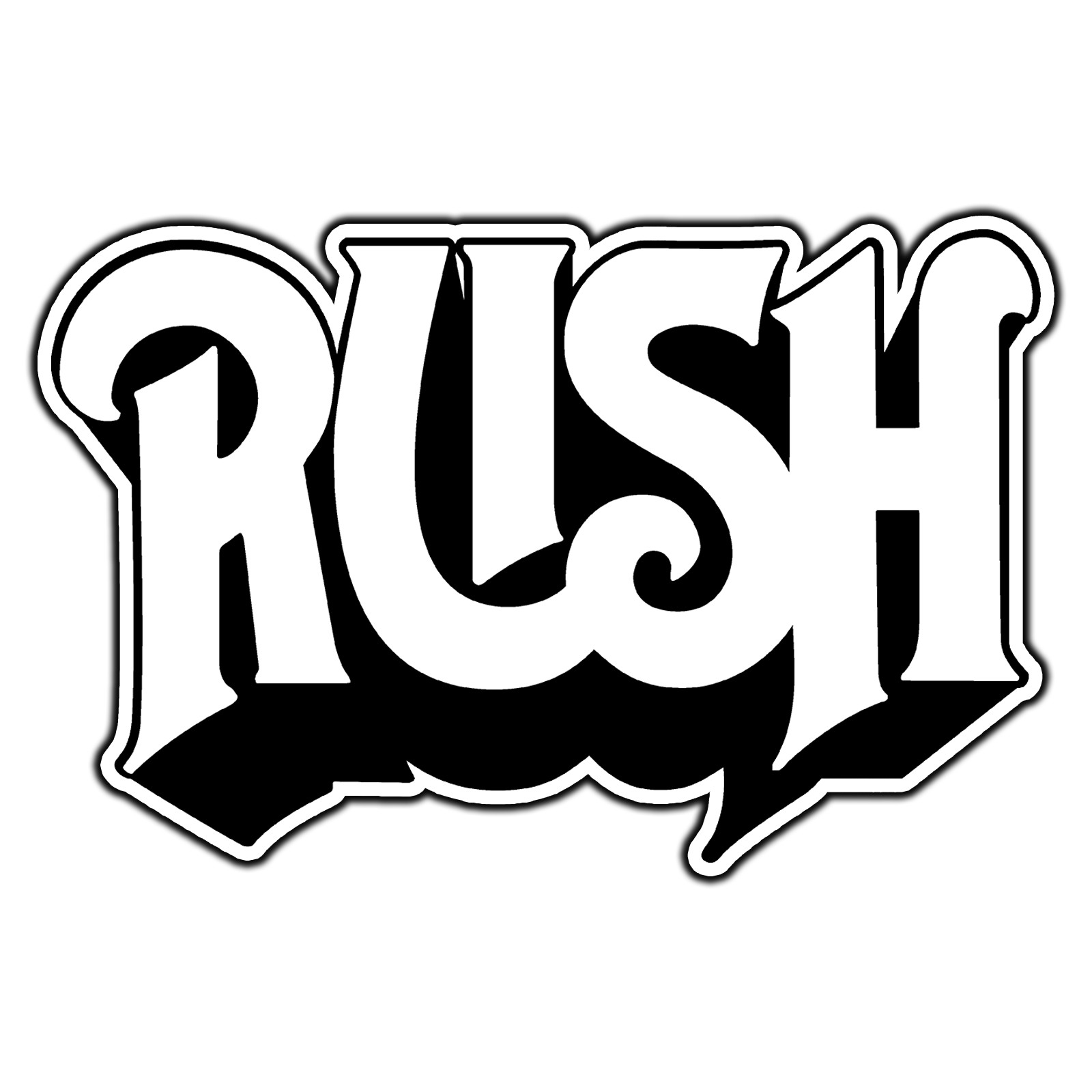 Rush Rock Band B&W Logo #2 Sticker Waterproof Vinyl Decal Die-Cut Laptop Car