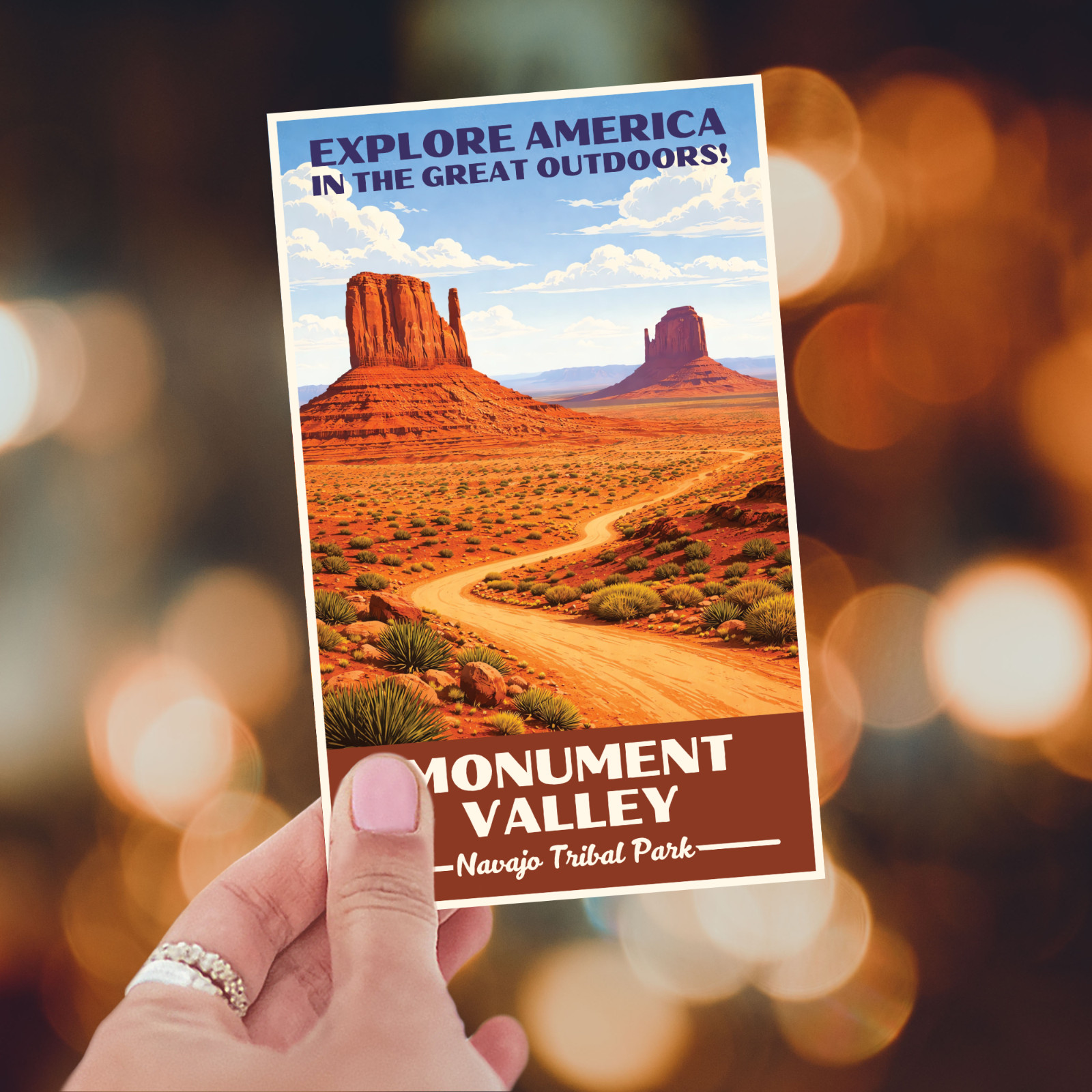 Monument Valley Navajo Tribal Park Sticker WPA Vintage Waterproof Decal Utah