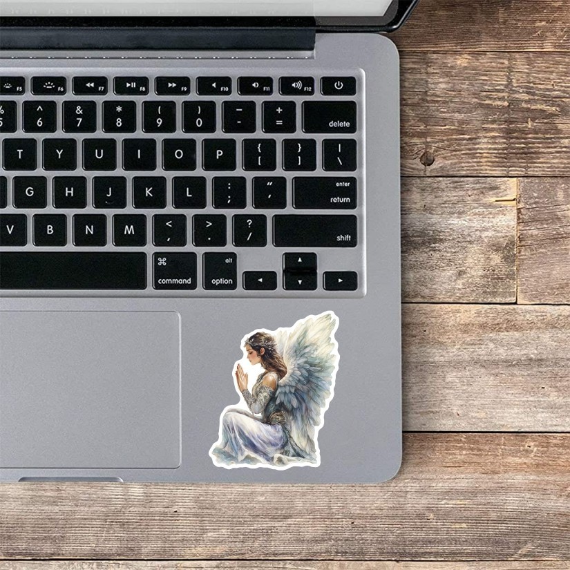 Angel Praying Sticker, Peel N' Stick, Different sizes