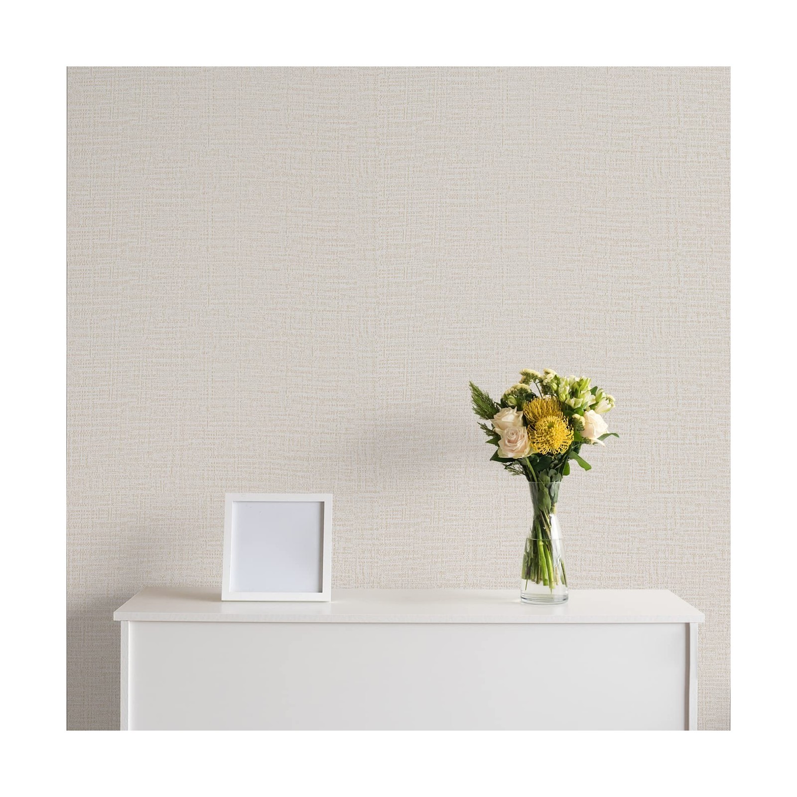 TANONE Contact Paper Peel and Stick (15.8 in X 118 in), Grasscloth Wallpaper …