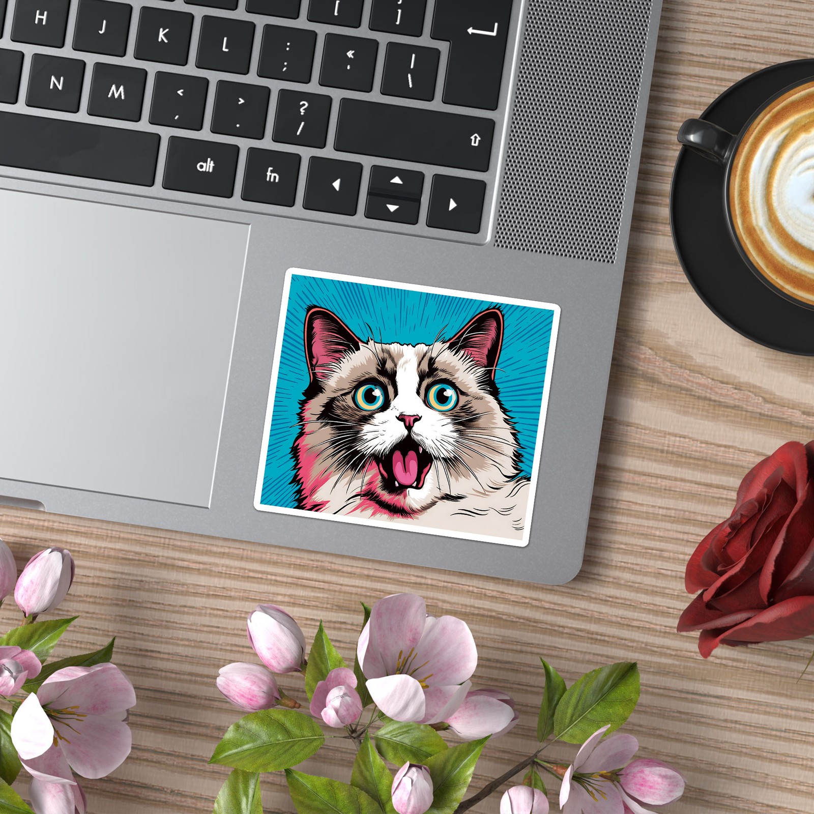 Popart Ragdoll Cat – Vinyl Decal Sticker – Car Window Laptop – ebn11847