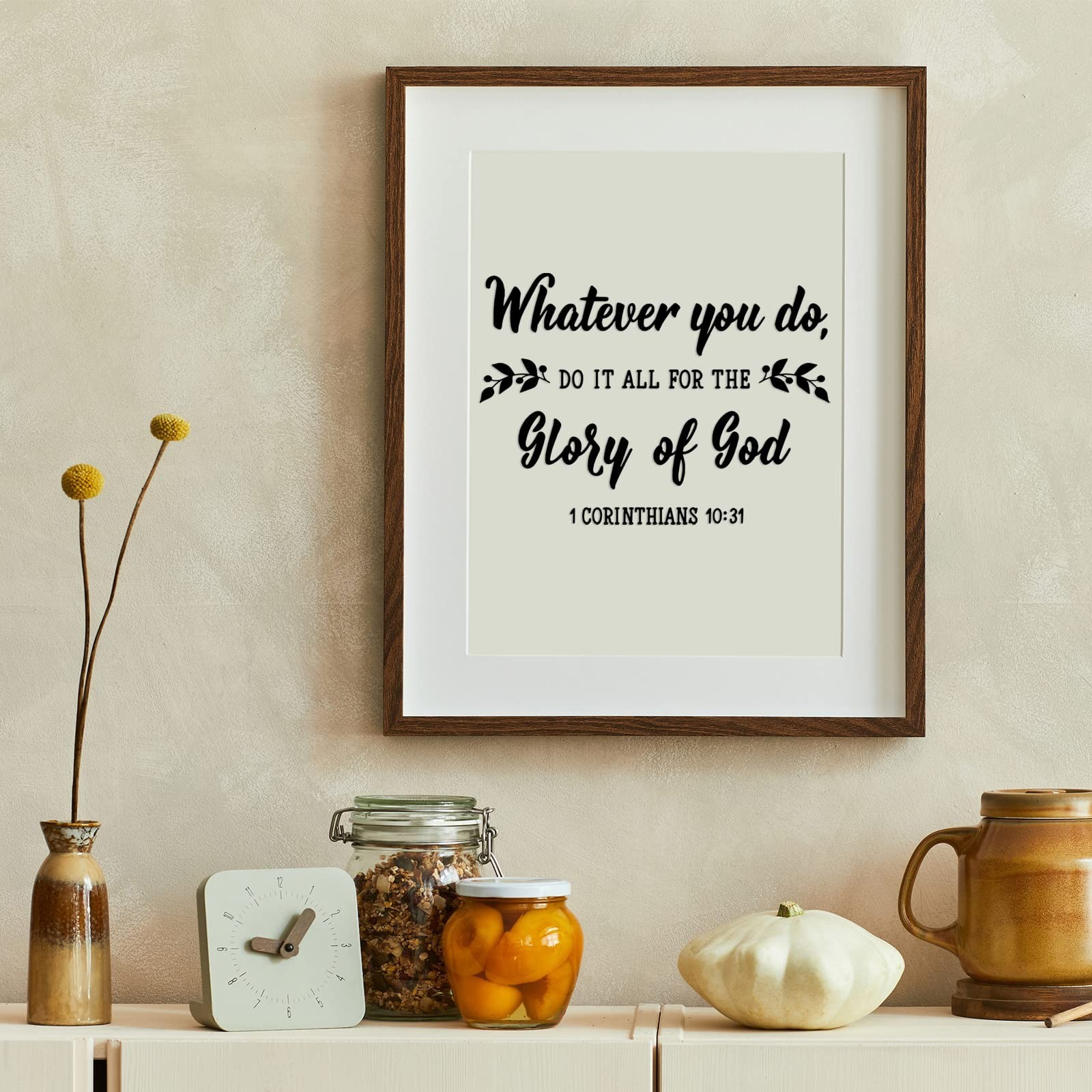 Religious Wall Decals 12 Pcs, Bible Verse Stickers, Inspirational Decor, Black