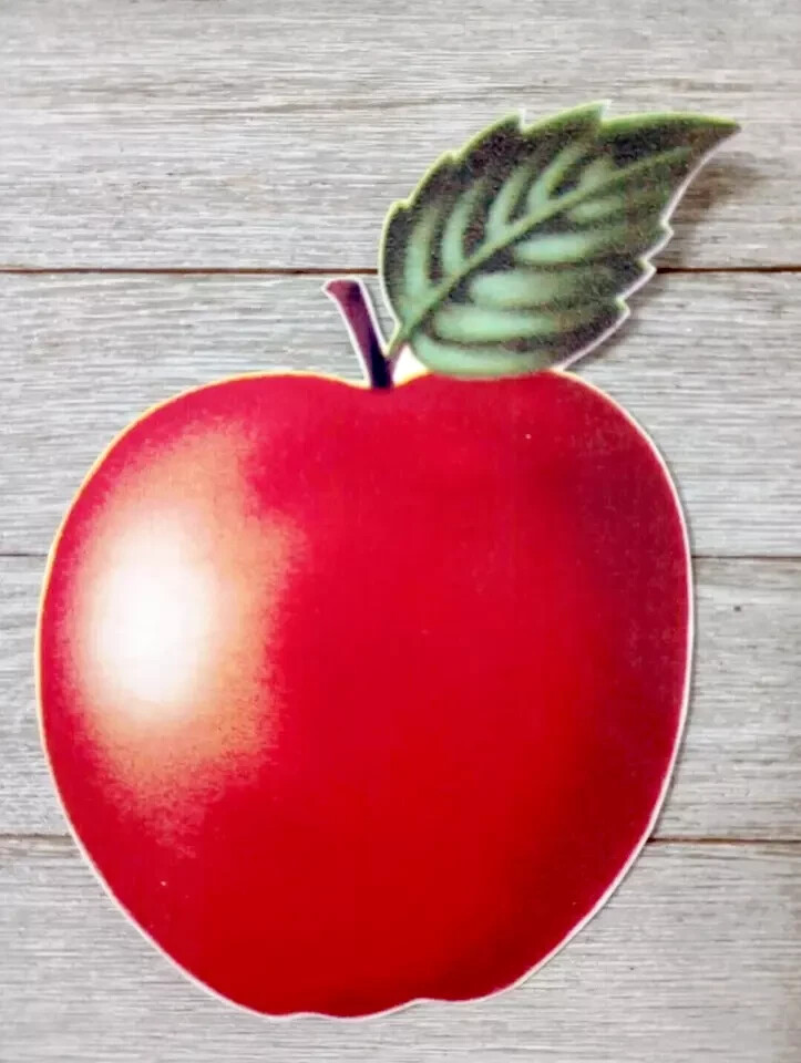 apple fruit wall safe sticker kitchen red 6 inch