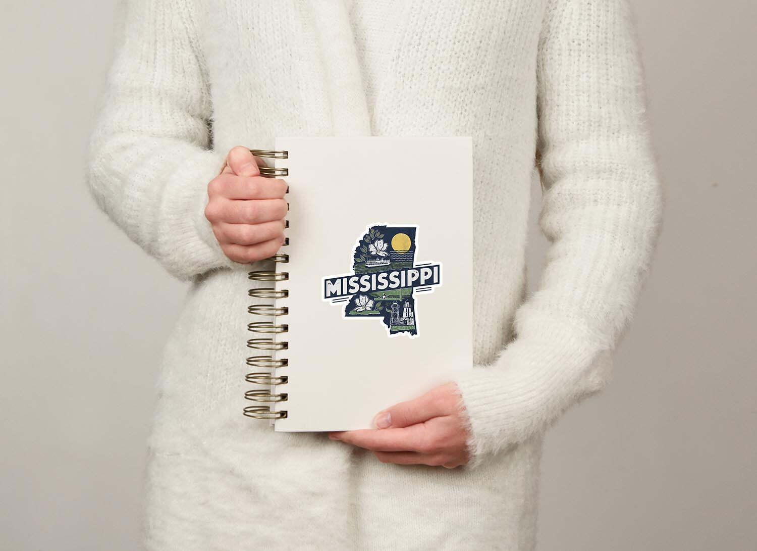 Retro Vinyl State Sticker – Mississippi