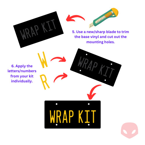 Hot Pink Gloss California Plate Wrap DIY Kit