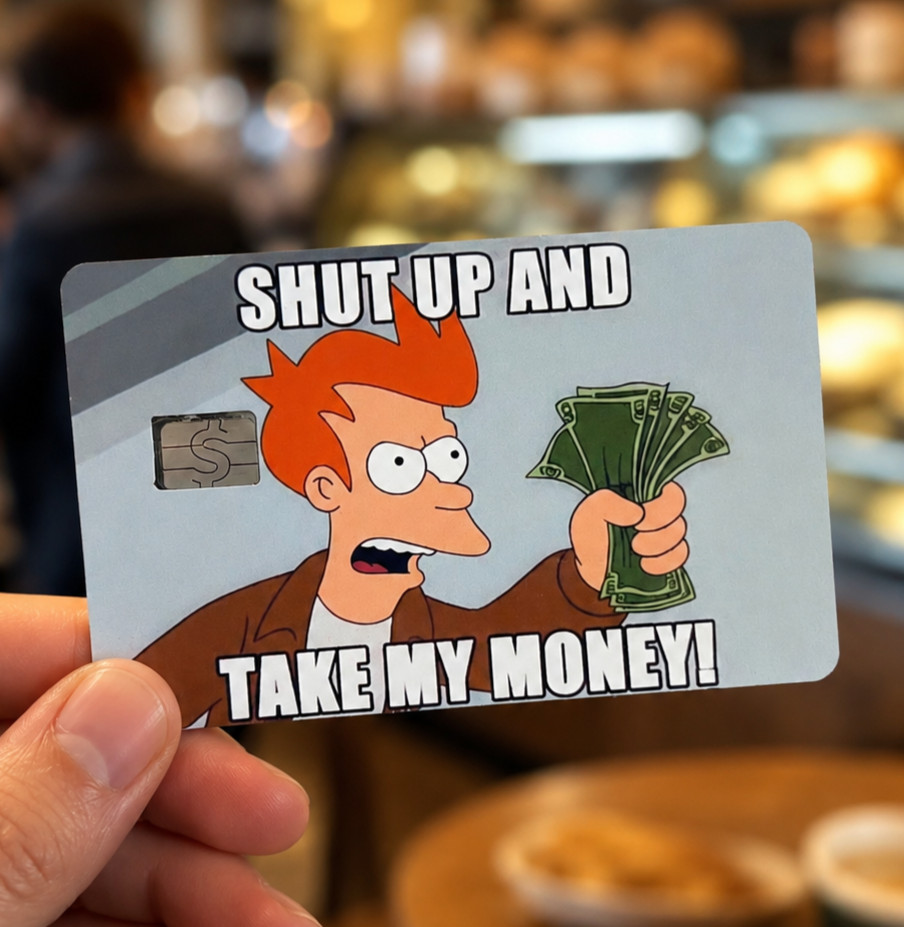 Futurama Credit Debit Card Skin Sticker Chip Funny Decal – 2 Pack