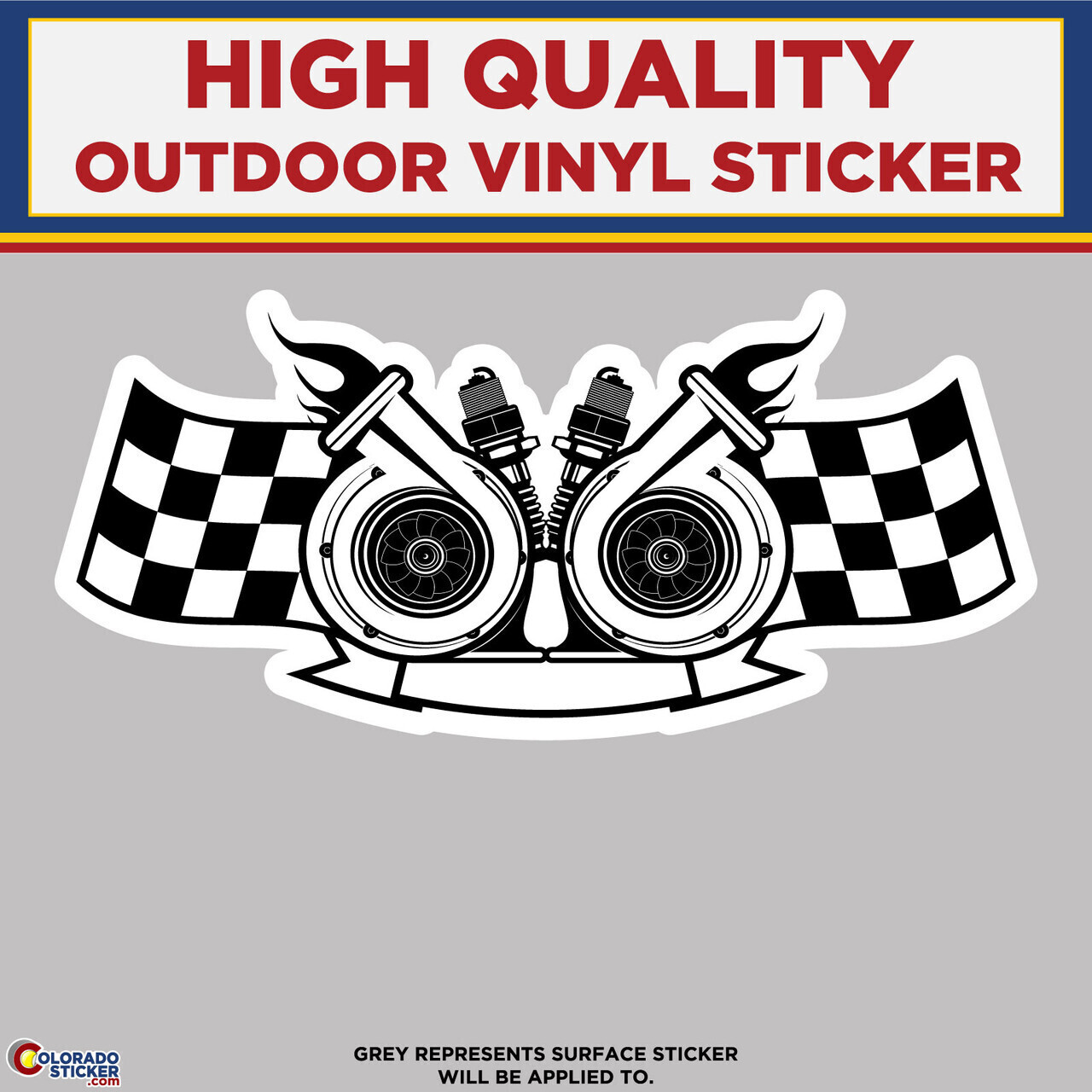 Turbo Charged Racing, High Quality Vinyl Stickers