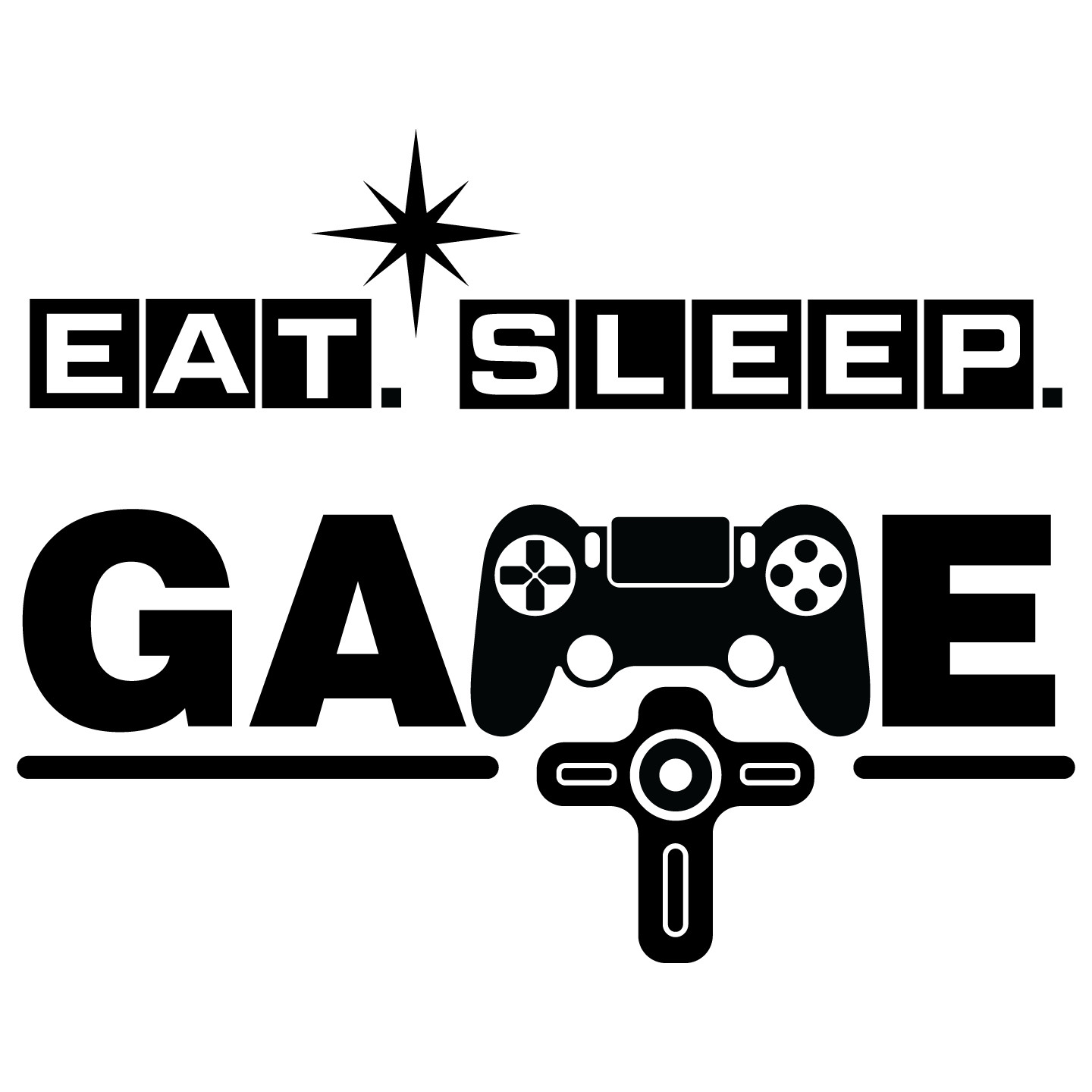 Gaming Room Decor Eat Sleep Game Quotes Wall Art Decal Vinyl Home Art Decoration