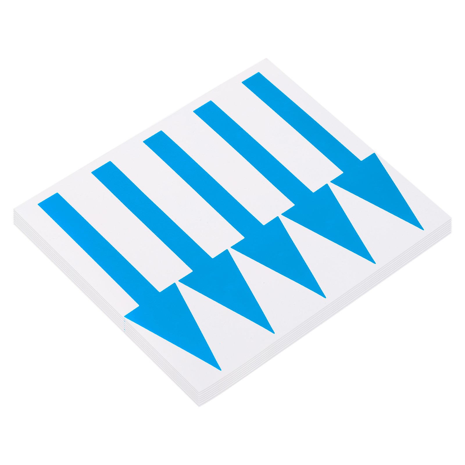 Arrow Sticker, (6×1.5 Inch, Blue) (40 Pcs), Waterproof Arrow Sign Sticker